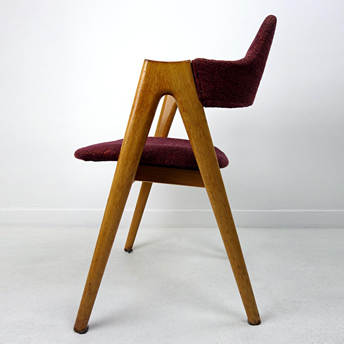 Mid-20th Century Pair of Mid-Century Modern Compass Chairs by Kai Kristiansen for SVA Møbler