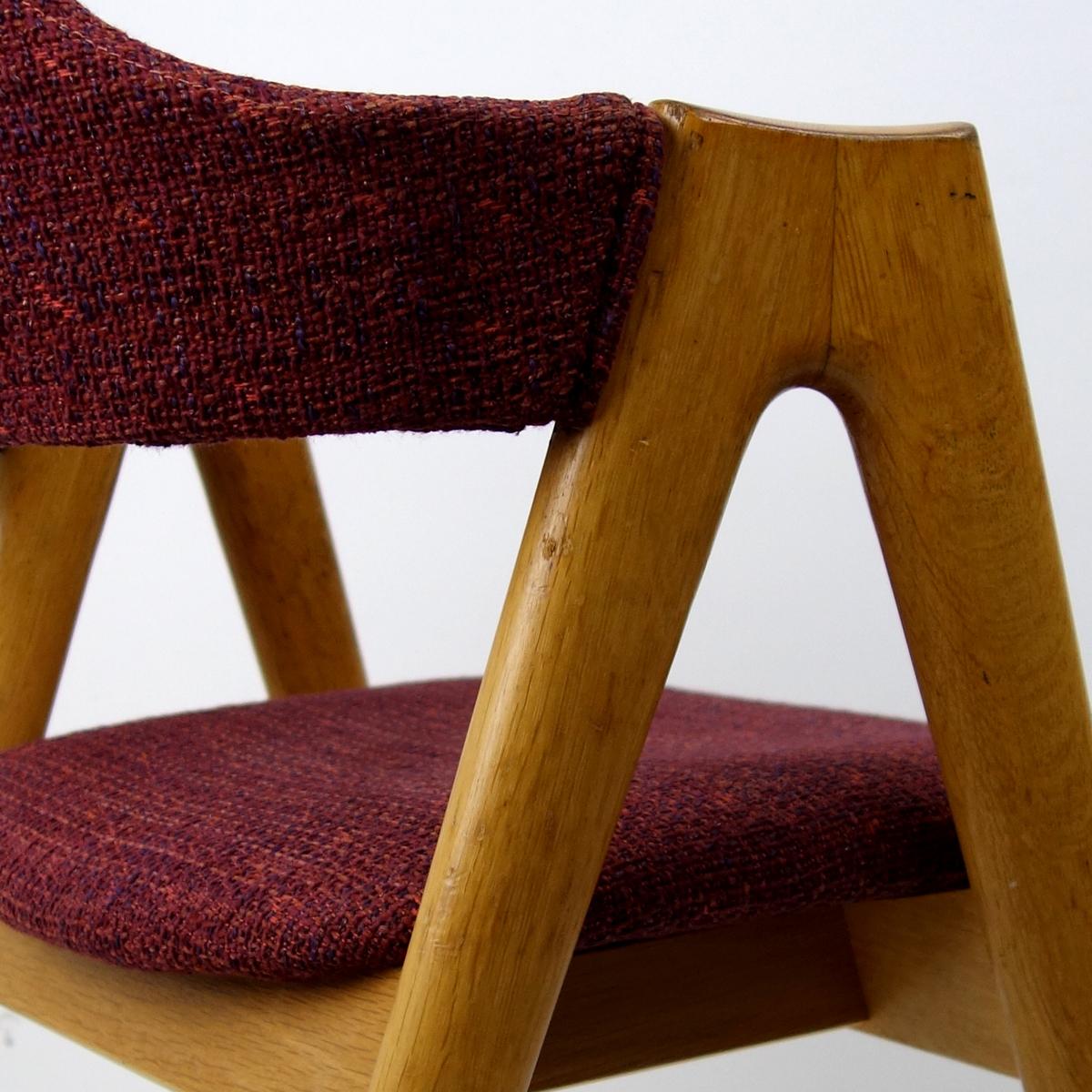 Wood Pair of Mid-Century Modern Compass Chairs by Kai Kristiansen for SVA Møbler