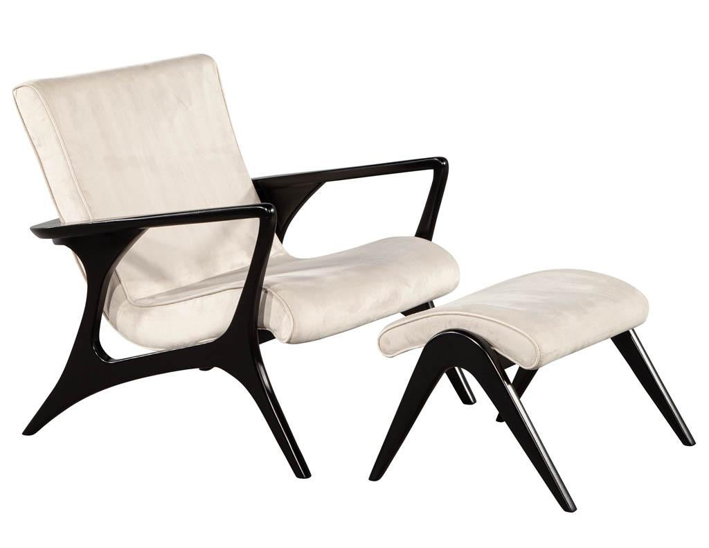 Paar moderne Loungesessel aus der Mitte des Jahrhunderts im Angebot 13