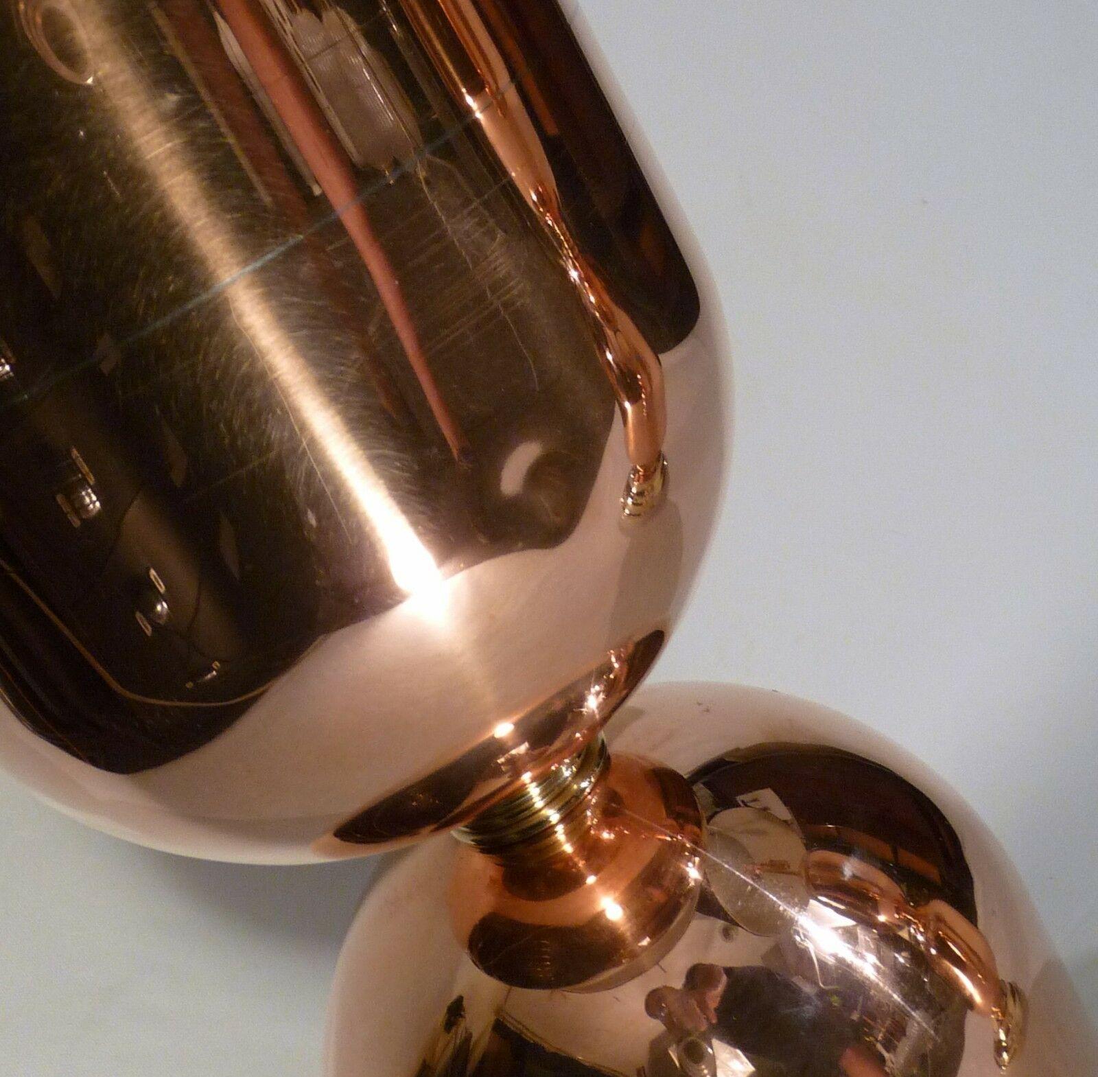 Pair of Mid-Century Modern Copper Architectural Table Lamps 2