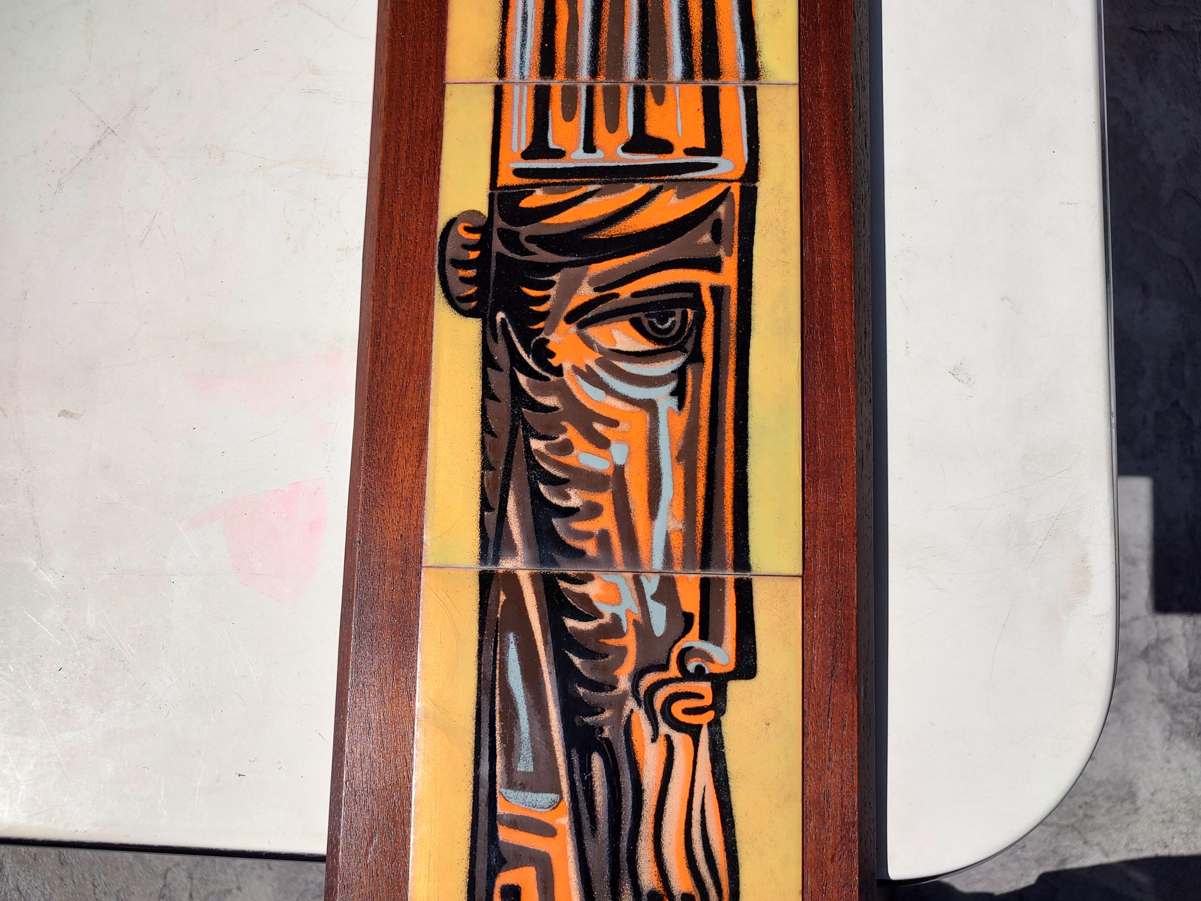 Pareja de Placas de Pared de Cobre Esmaltado Modernas de Mediados de Siglo C1965 en venta 1