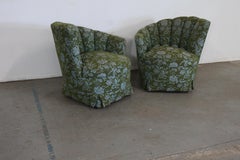 Pair of Mid-Century Modern Corkscrew Club Chairs