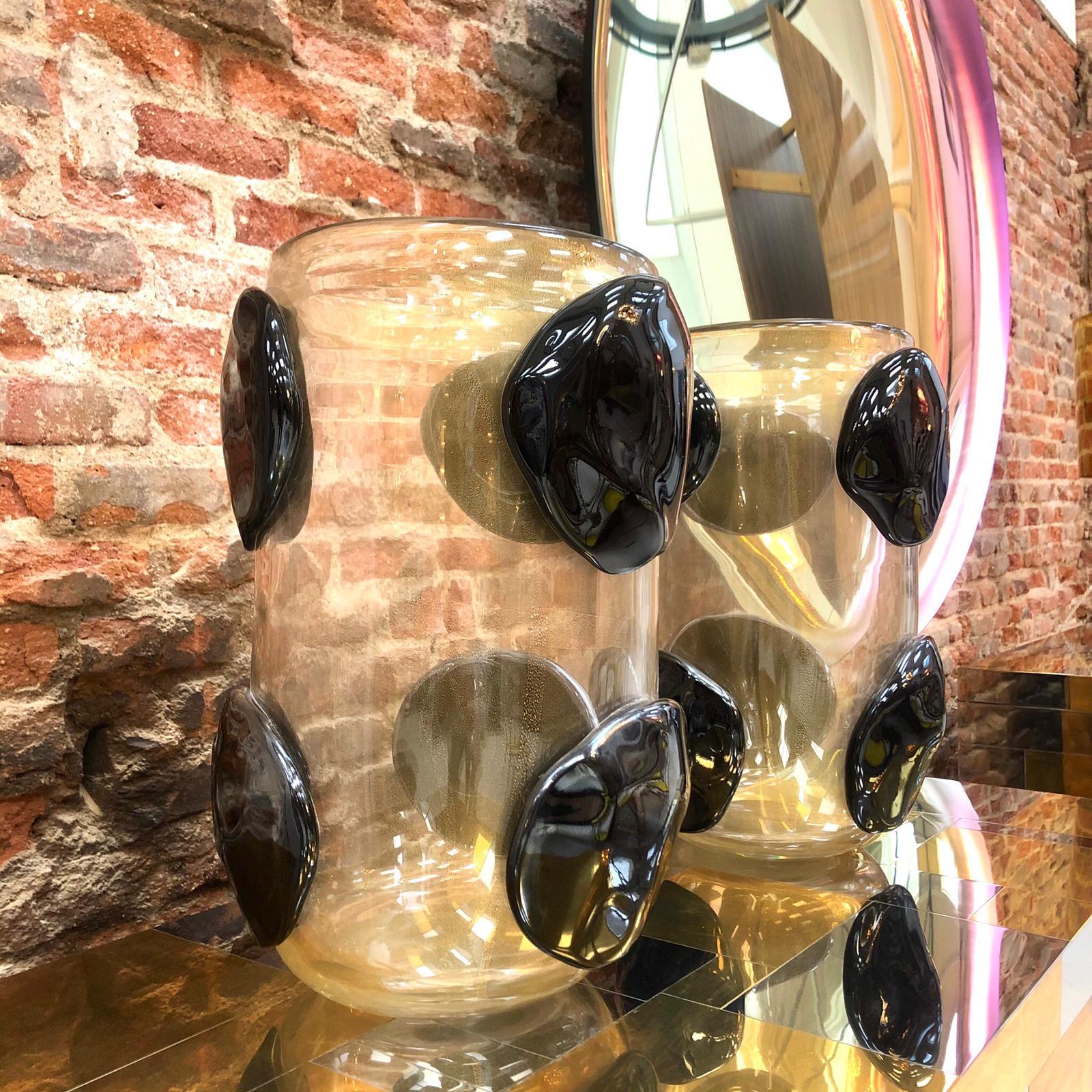 Pair of Mid-Century Modern Costantini Murano Glass Italian Vases 7