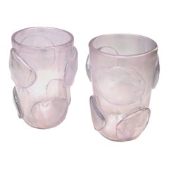 Pair of Mid-Century Modern Costantini Murano Glass Italian Vases