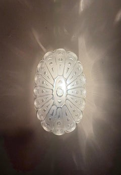 Pair of Mid-Century Modern Crystal Glass Wall Sconces by Peill & Putzler Germany