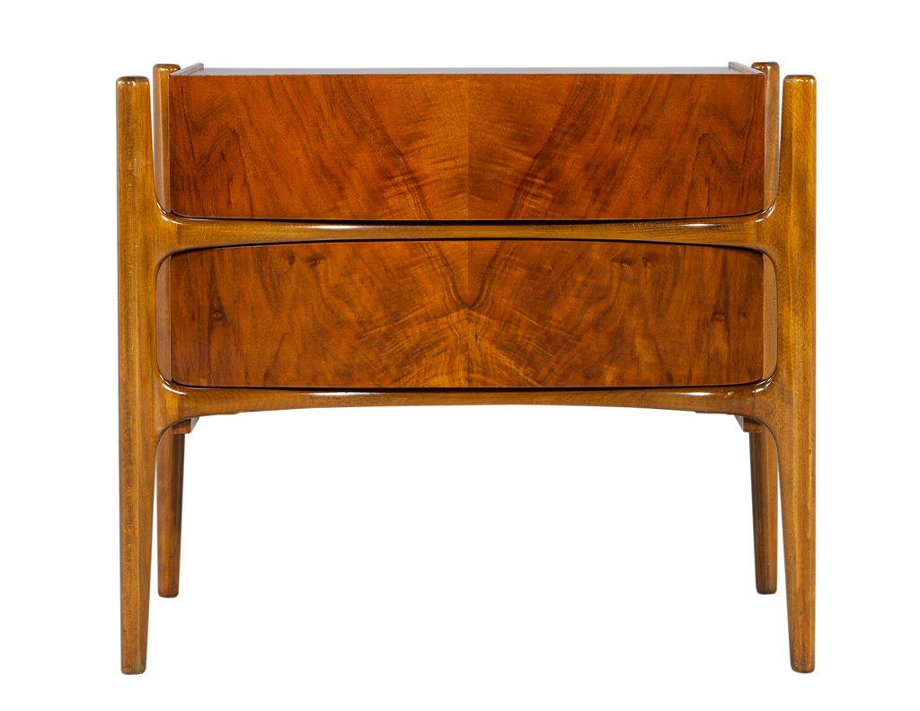 Pair of Mid-Century Modern Curved Nightstands by William Hinn, circa 1950s 8