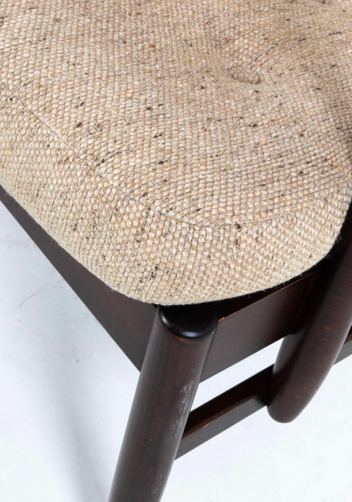 Pair of Mid Century Modern Danish Farstrup Lounge Chairs with Wool Tweed Fabric In Good Condition In West Hartford, CT
