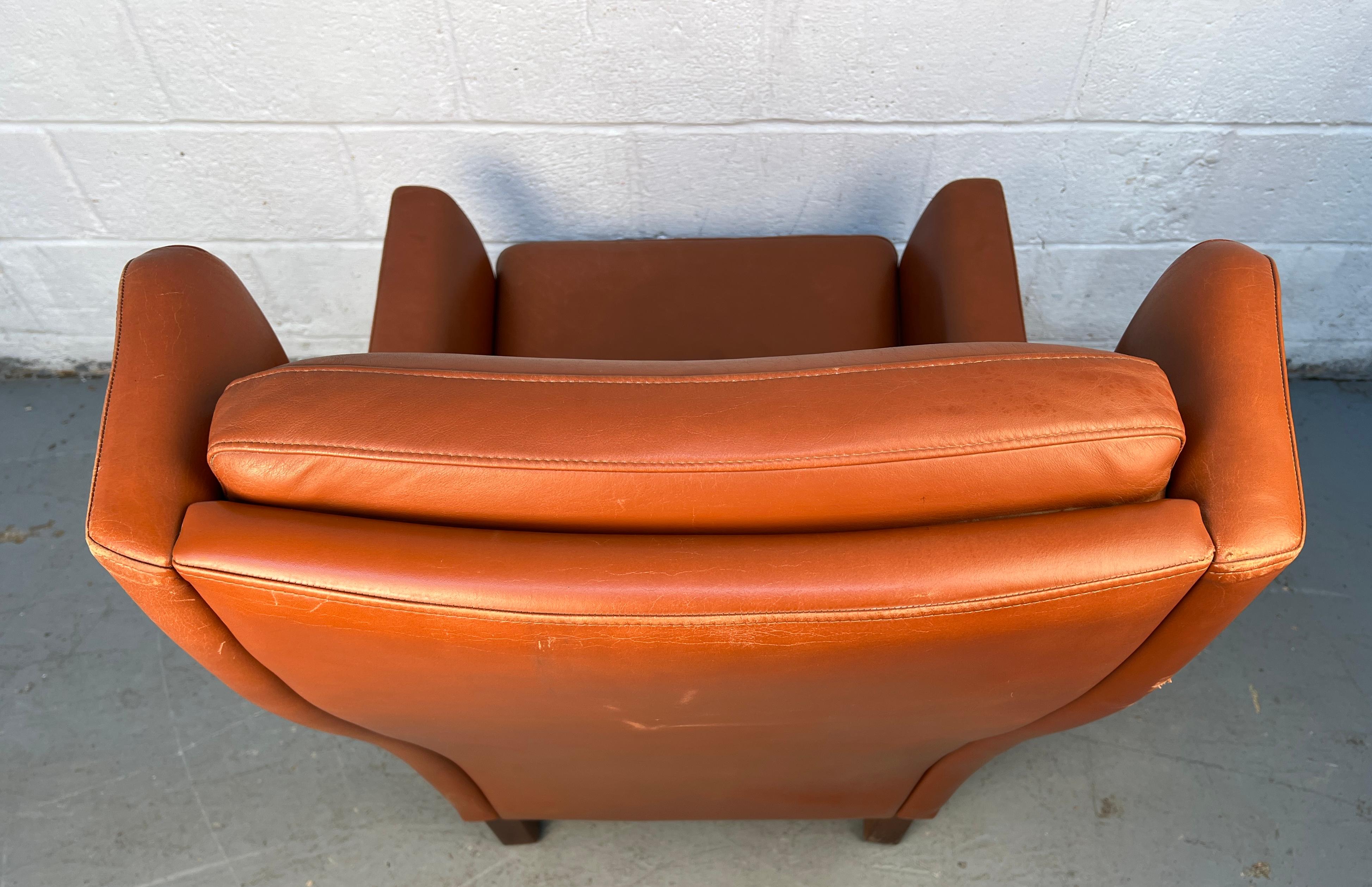 Coppia di sedie in pelle danese della metà del secolo scorso di Wiels Møbler in vendita 3