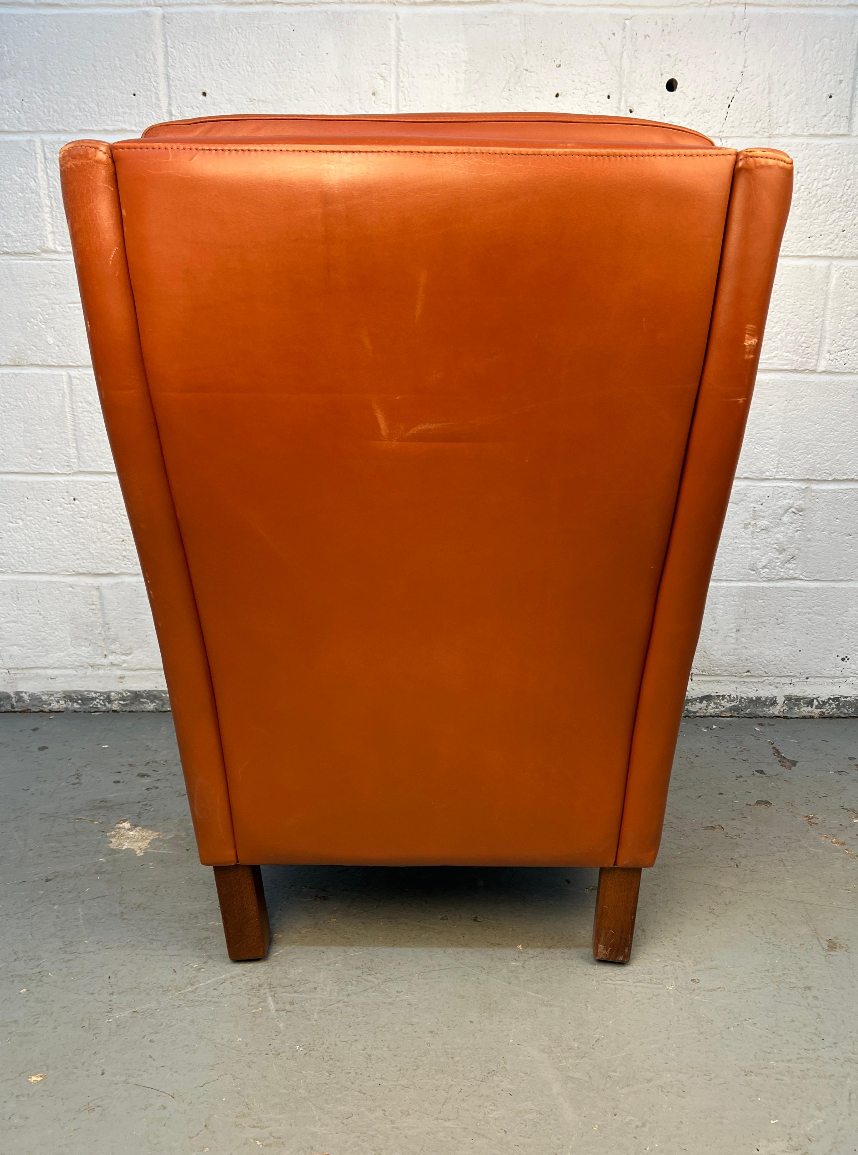 Coppia di sedie in pelle danese della metà del secolo scorso di Wiels Møbler in vendita 4