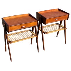 Pair of Mid-Century Modern, Danish Nightstands by Søren Rasmussen, 1960's