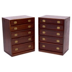 Pair of Mid Century Modern Danish Rosewood Chests or Stands