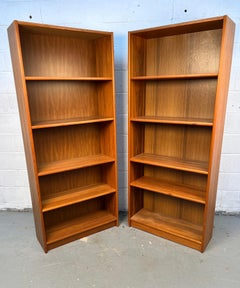 Pair of Mid-Century Modern Danish Teak Bookcases