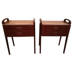 Pair of Mid-Century Modern Danish Teak Nightstands, 1960´s