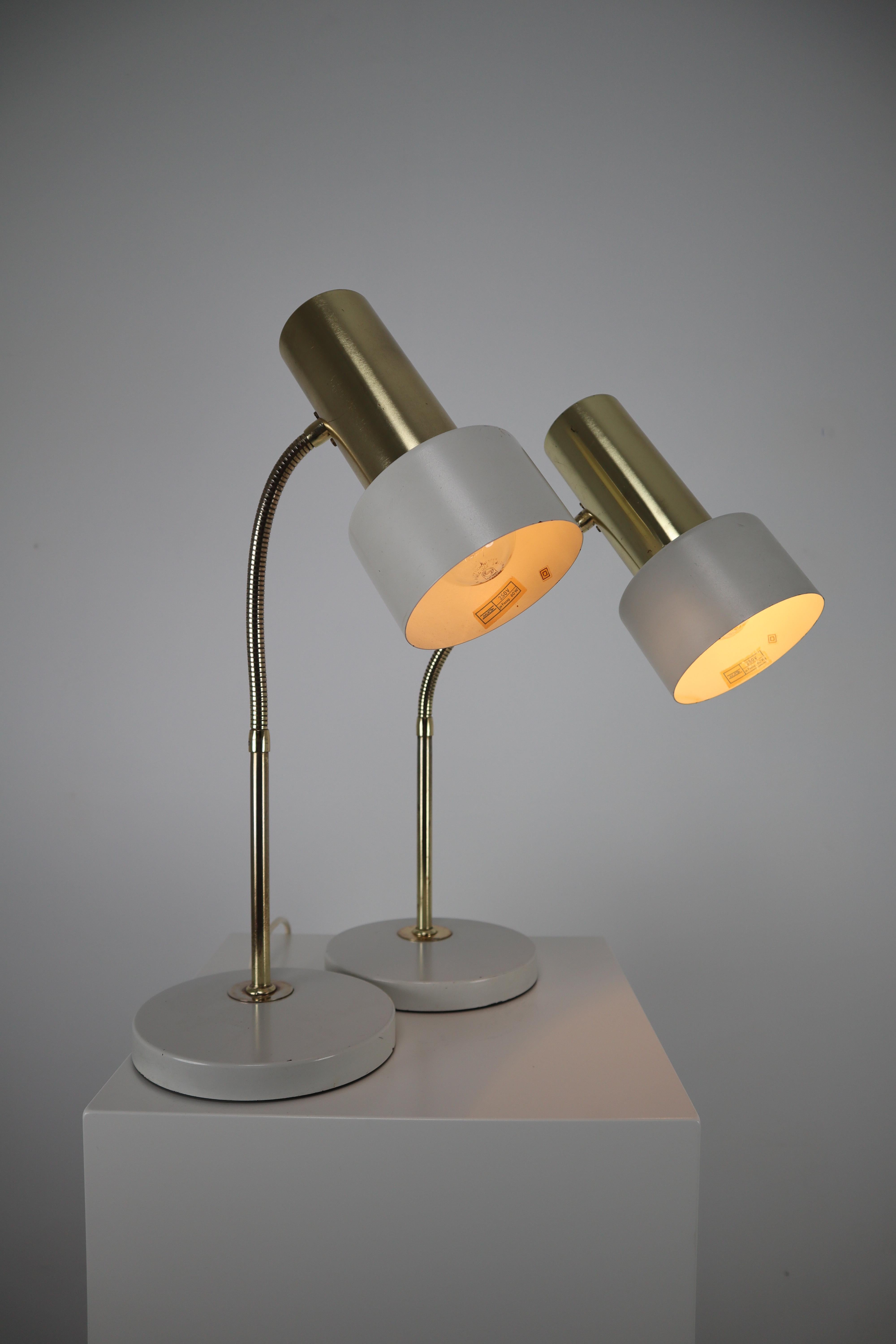 Mid-Century Modern Pair of Mid-century Modern Desk or Table Lamps, Bedside Lights, Germany, 1970s