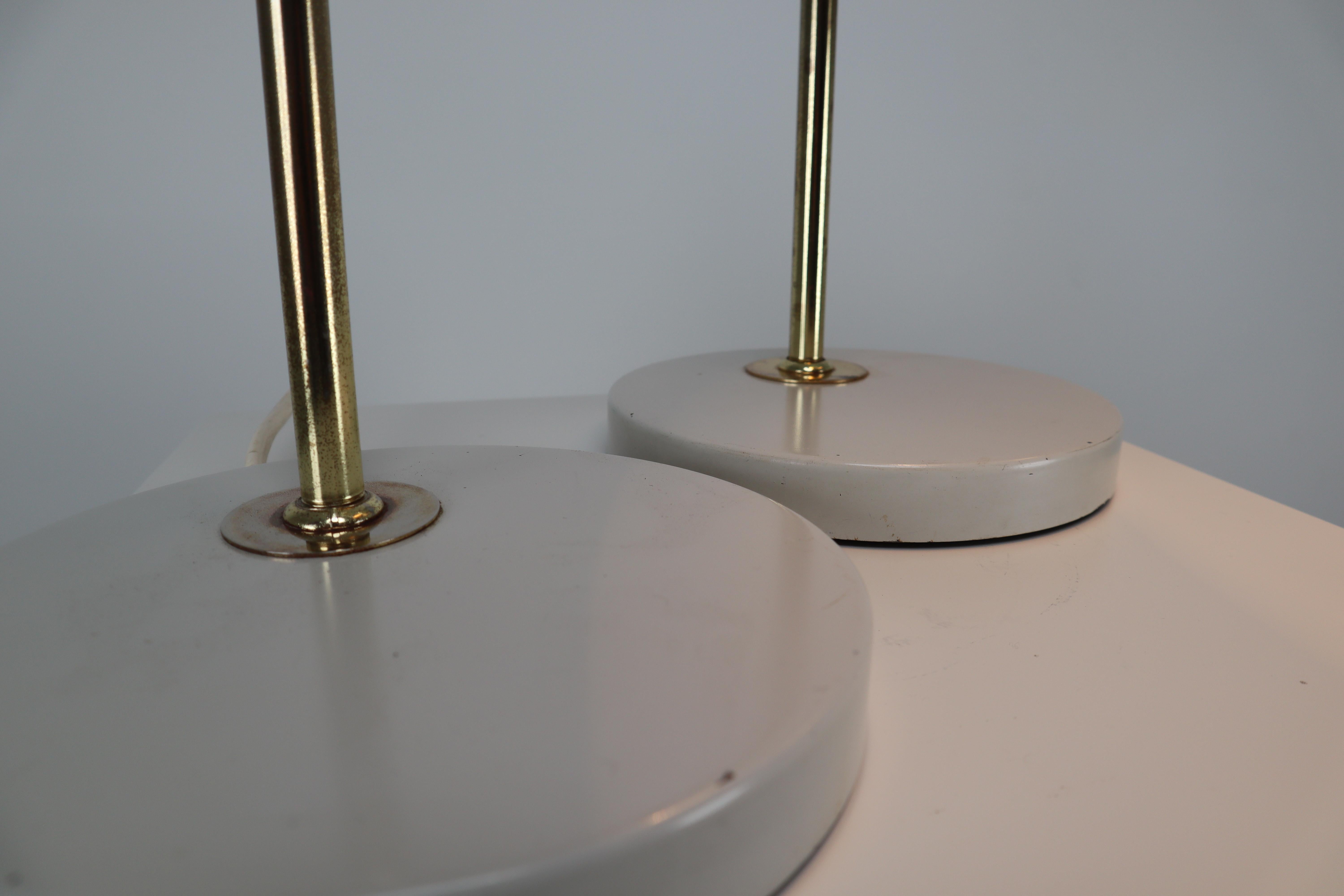 Pair of Mid-century Modern Desk or Table Lamps, Bedside Lights, Germany, 1970s 1