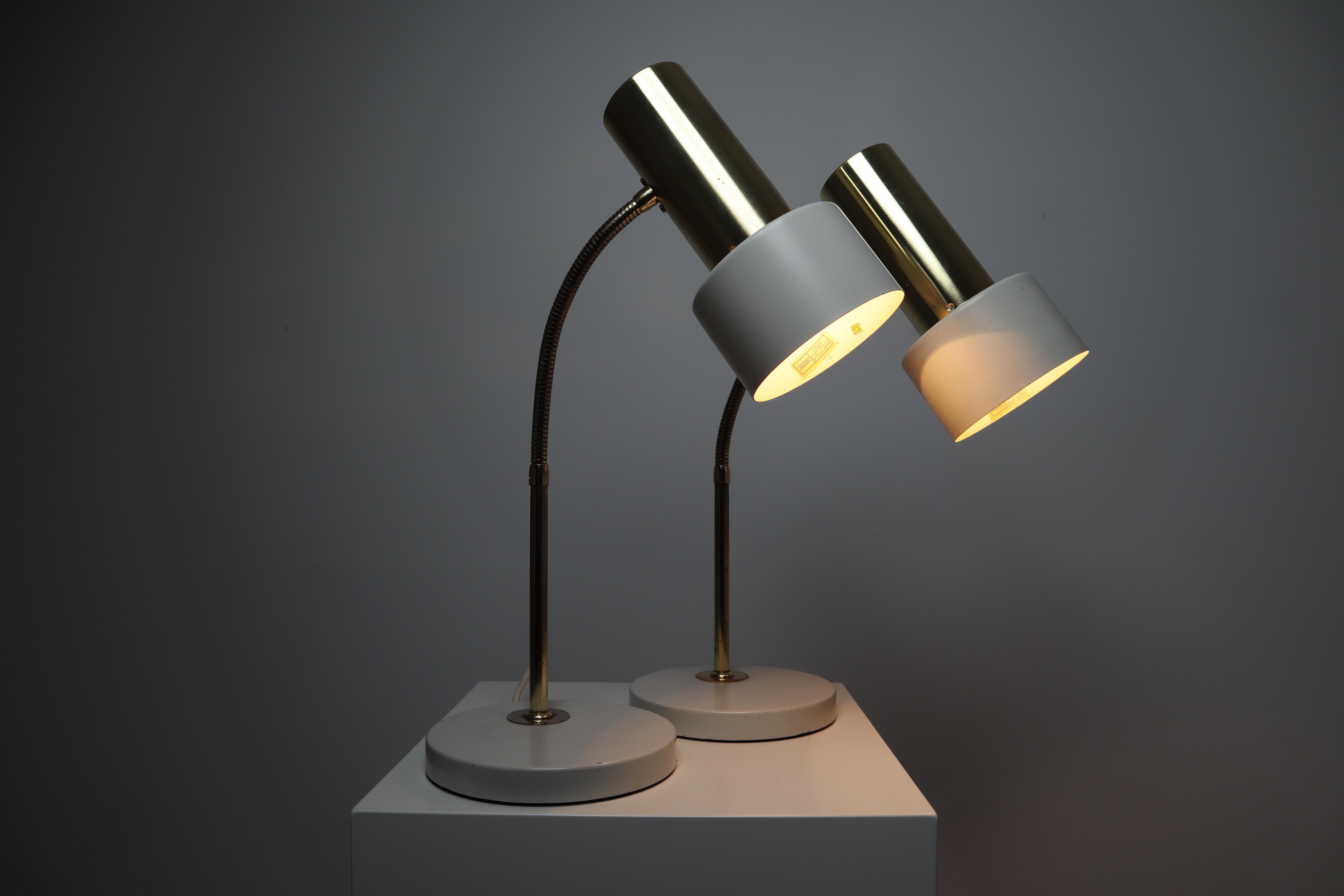 Pair of Mid-century Modern Desk or Table Lamps, Bedside Lights, Germany, 1970s 2