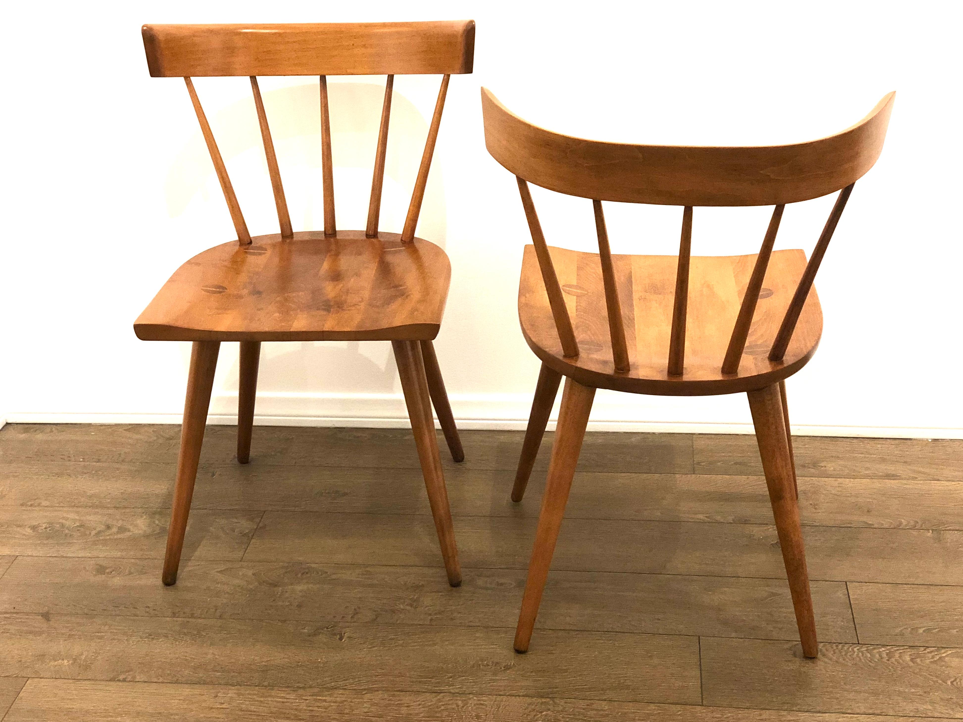 American Pair of Mid-Century Modern Dinning Chairs by Paul McCobb Planner Group