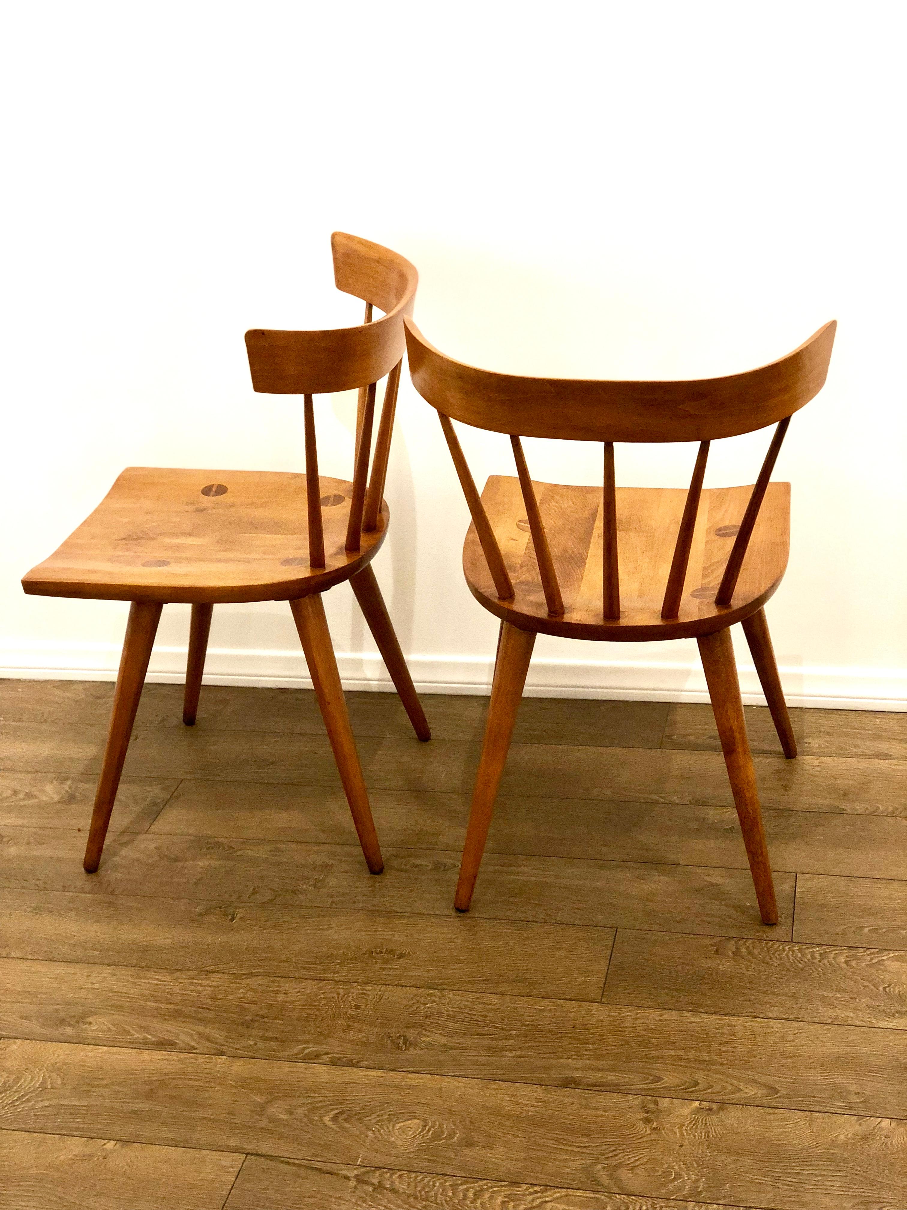 Pair of Mid-Century Modern Dinning Chairs by Paul McCobb Planner Group In Excellent Condition In San Diego, CA