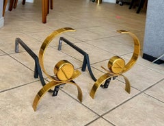 Coppia di Androni di Donald Deskey della metà del secolo scorso