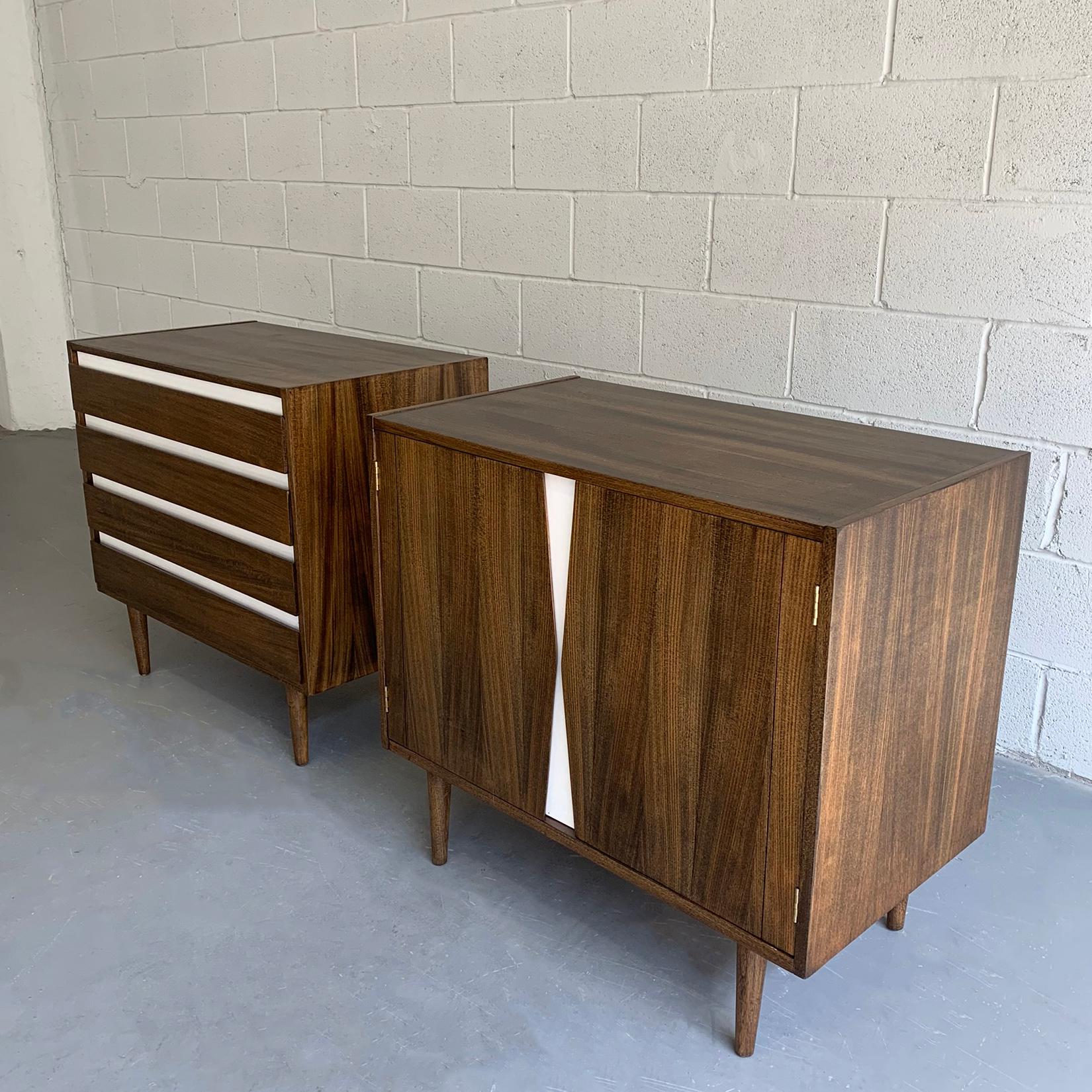 Pair of Mid-Century Modern Dresser Credenza Cabinets by American of Martinsville 2