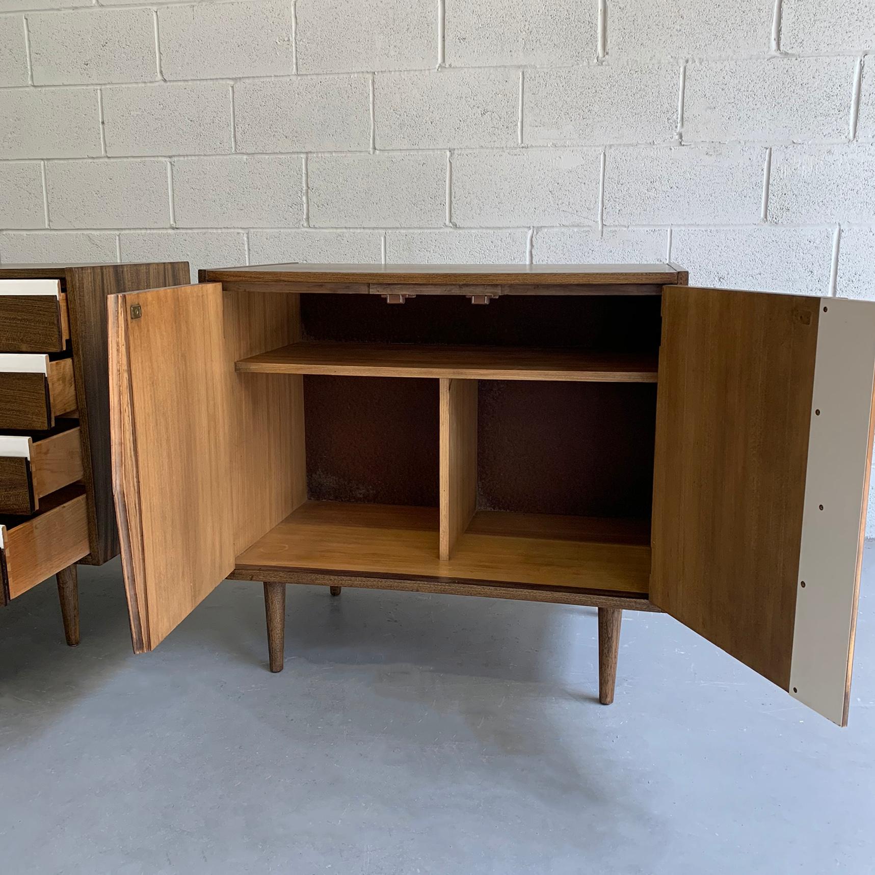 Pair of Mid-Century Modern Dresser Credenza Cabinets by American of Martinsville 4