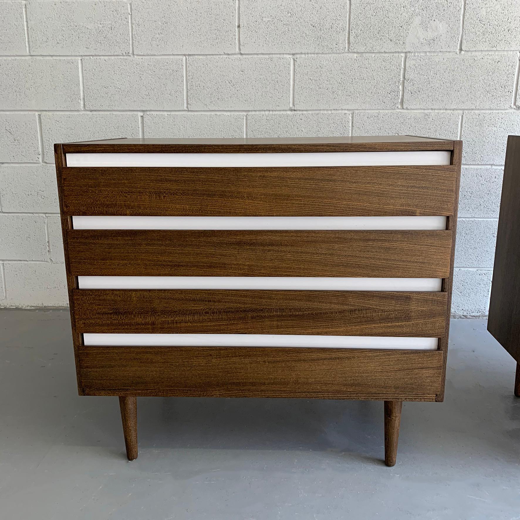 Laminate Pair of Mid-Century Modern Dresser Credenza Cabinets by American of Martinsville