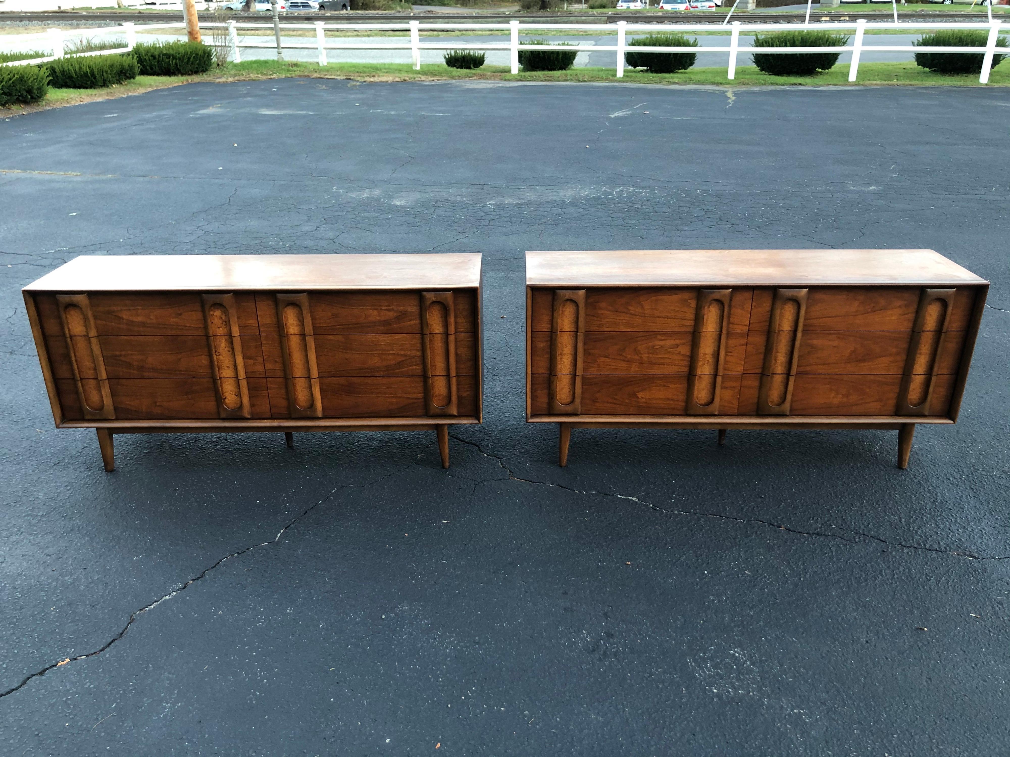 Pair of Mid-Century Modern Dressers by Lane 13