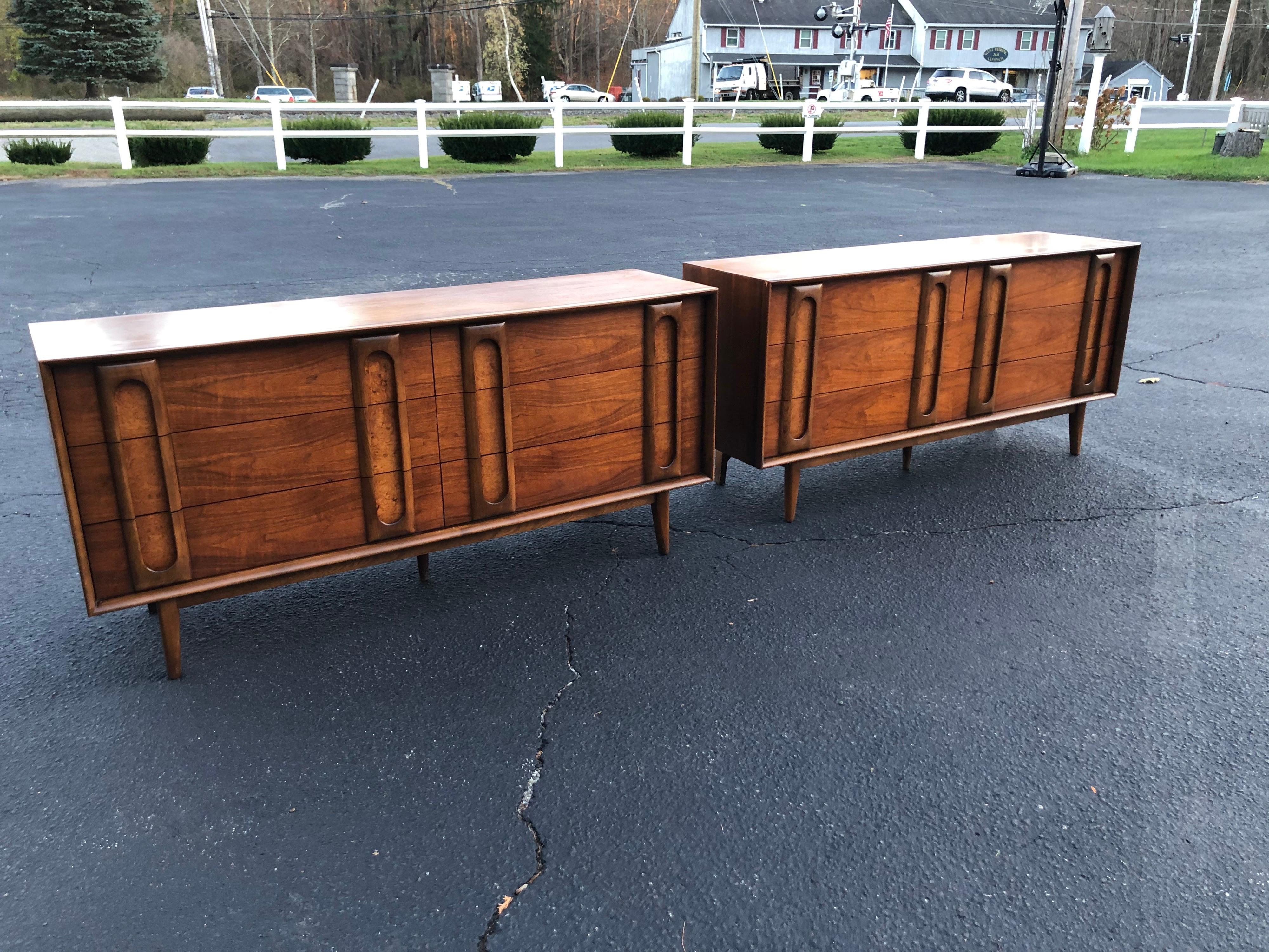 Pair of Mid-Century Modern Dressers by Lane In Good Condition In Redding, CT