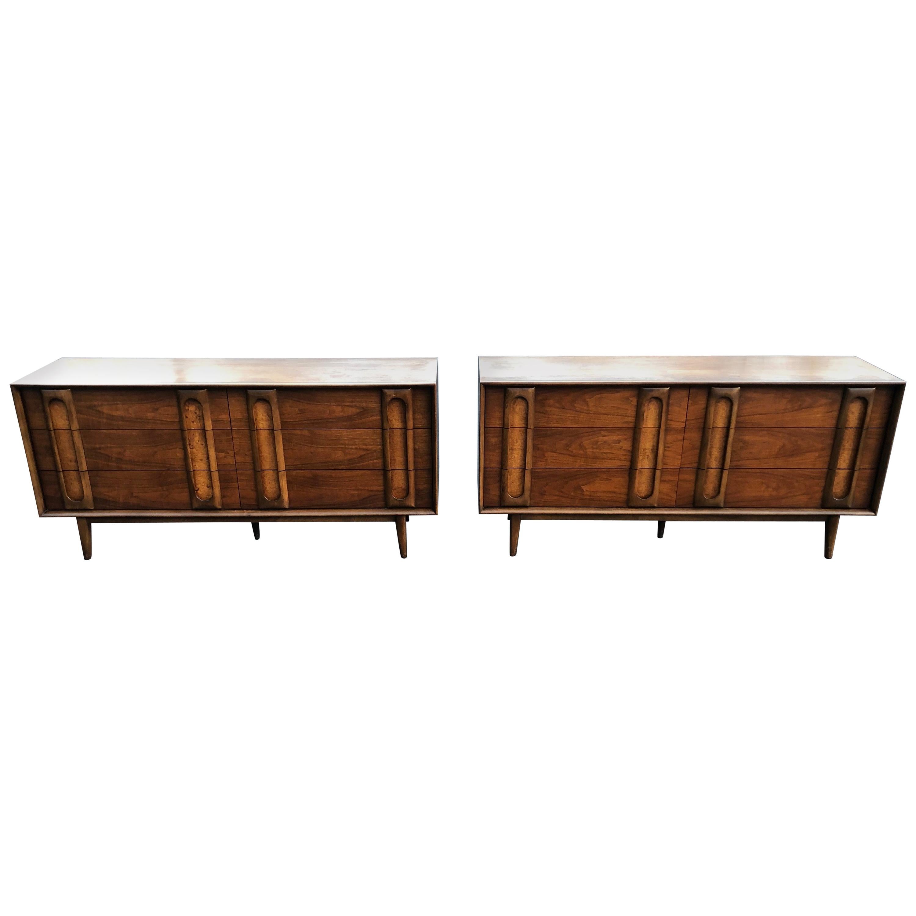 Pair of Mid-Century Modern Dressers by Lane