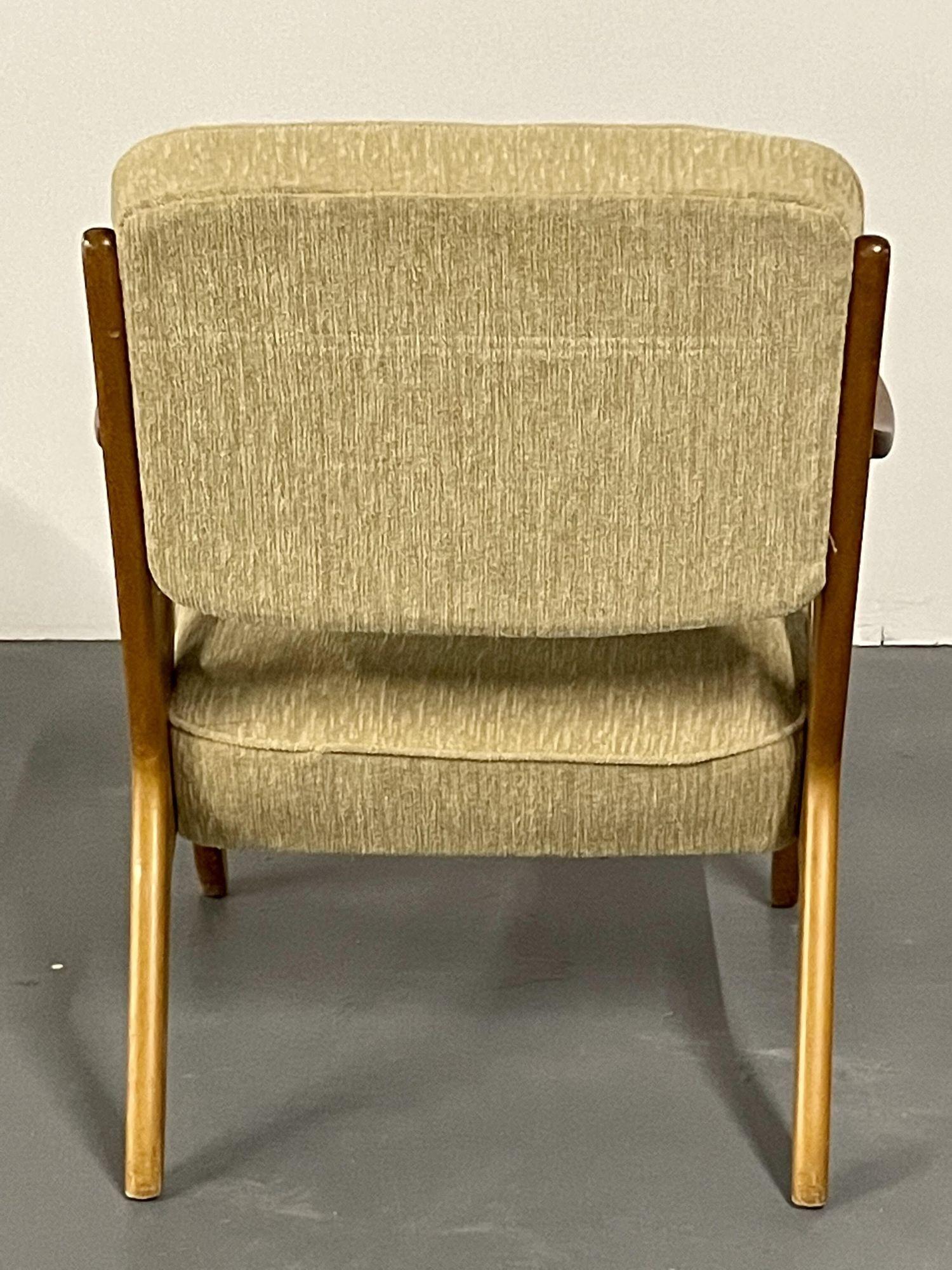 Svegards Makaryd, Mid-Century Modern, Accent Chairs, Fabric, Wood, Sweden, 1960s For Sale 5