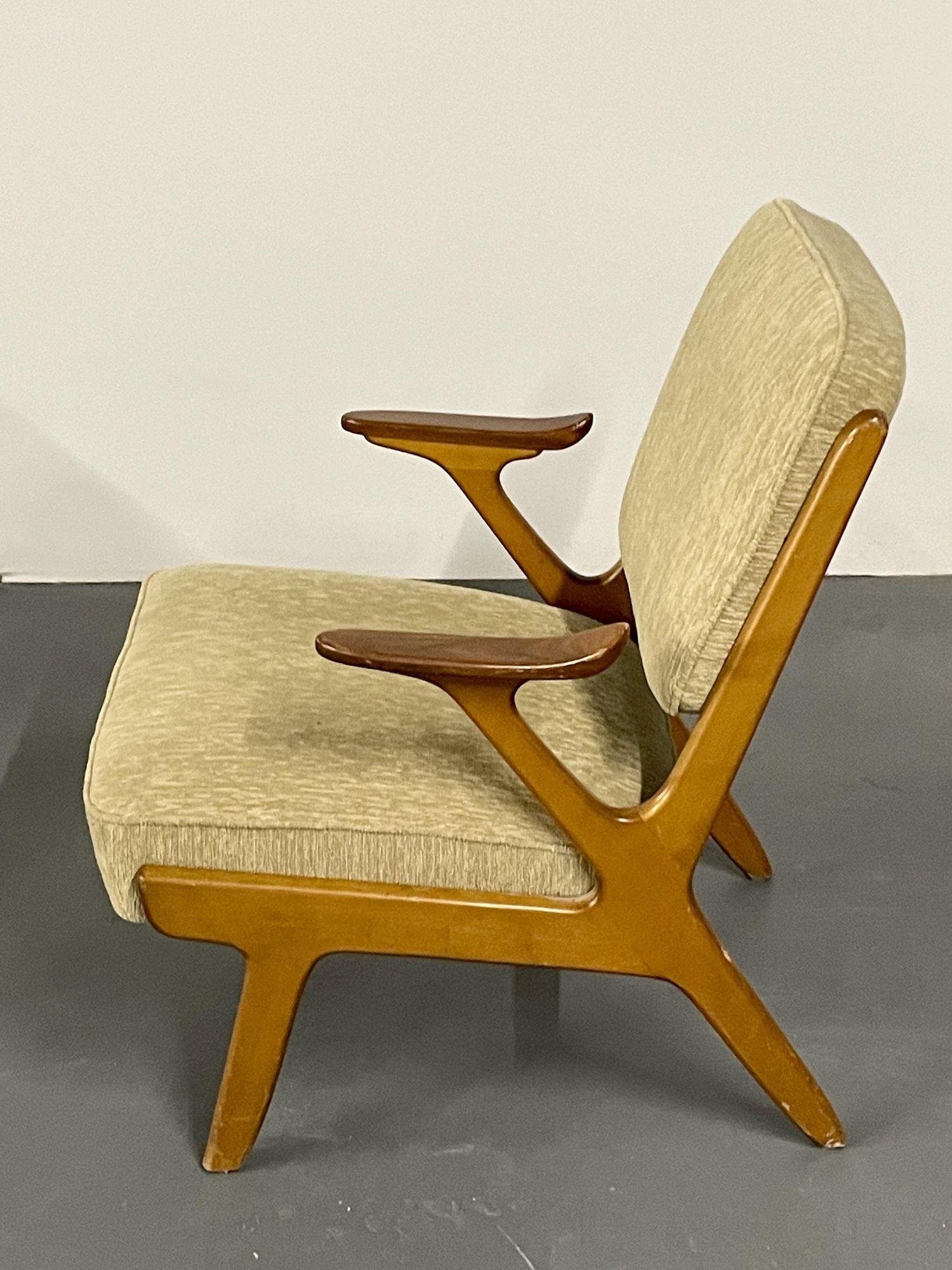 Svegards Makaryd, Mid-Century Modern, Accent Chairs, Fabric, Wood, Sweden, 1960s For Sale 6