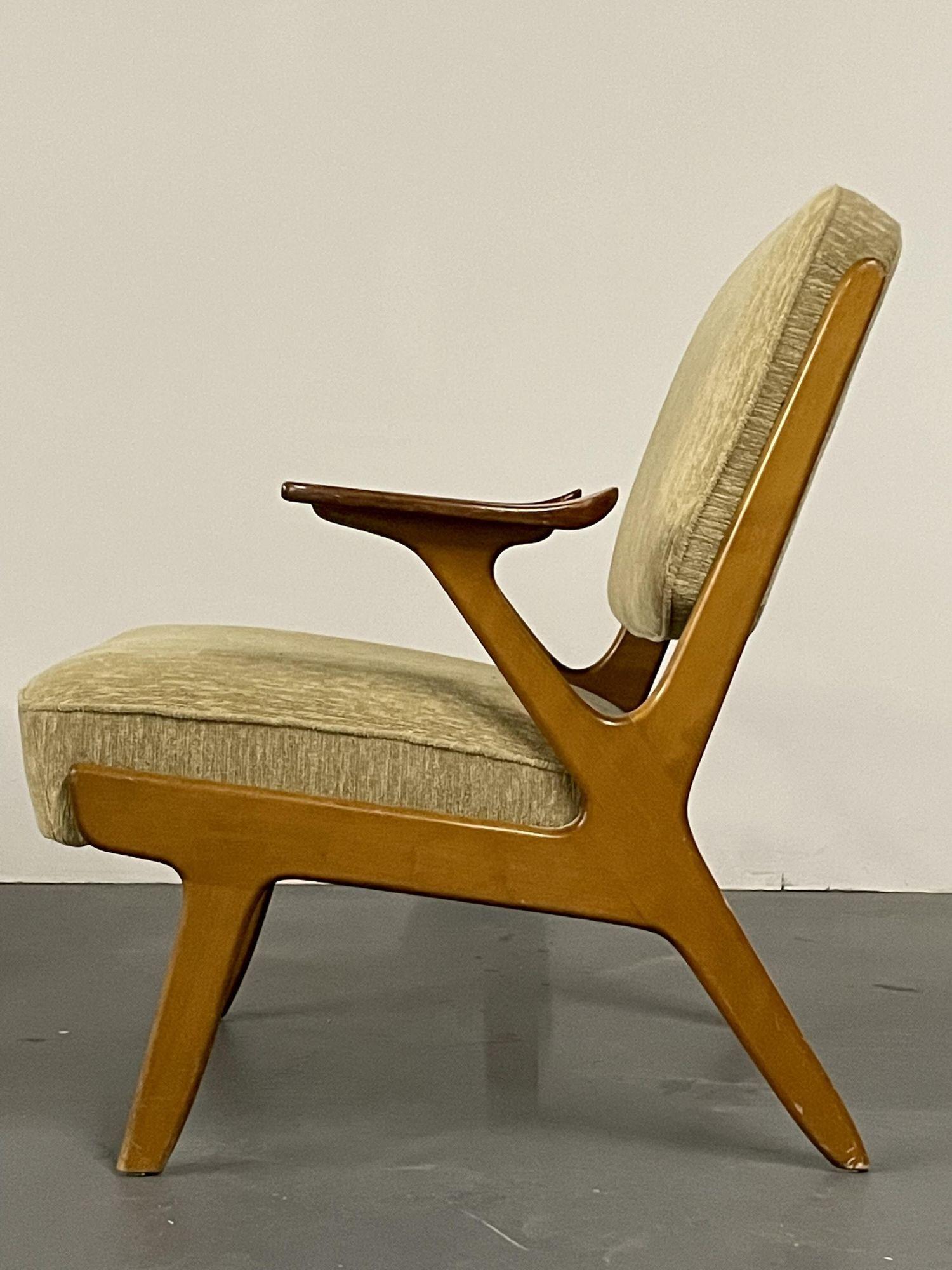 Svegards Makaryd, Mid-Century Modern, Accent Chairs, Fabric, Wood, Sweden, 1960s For Sale 8