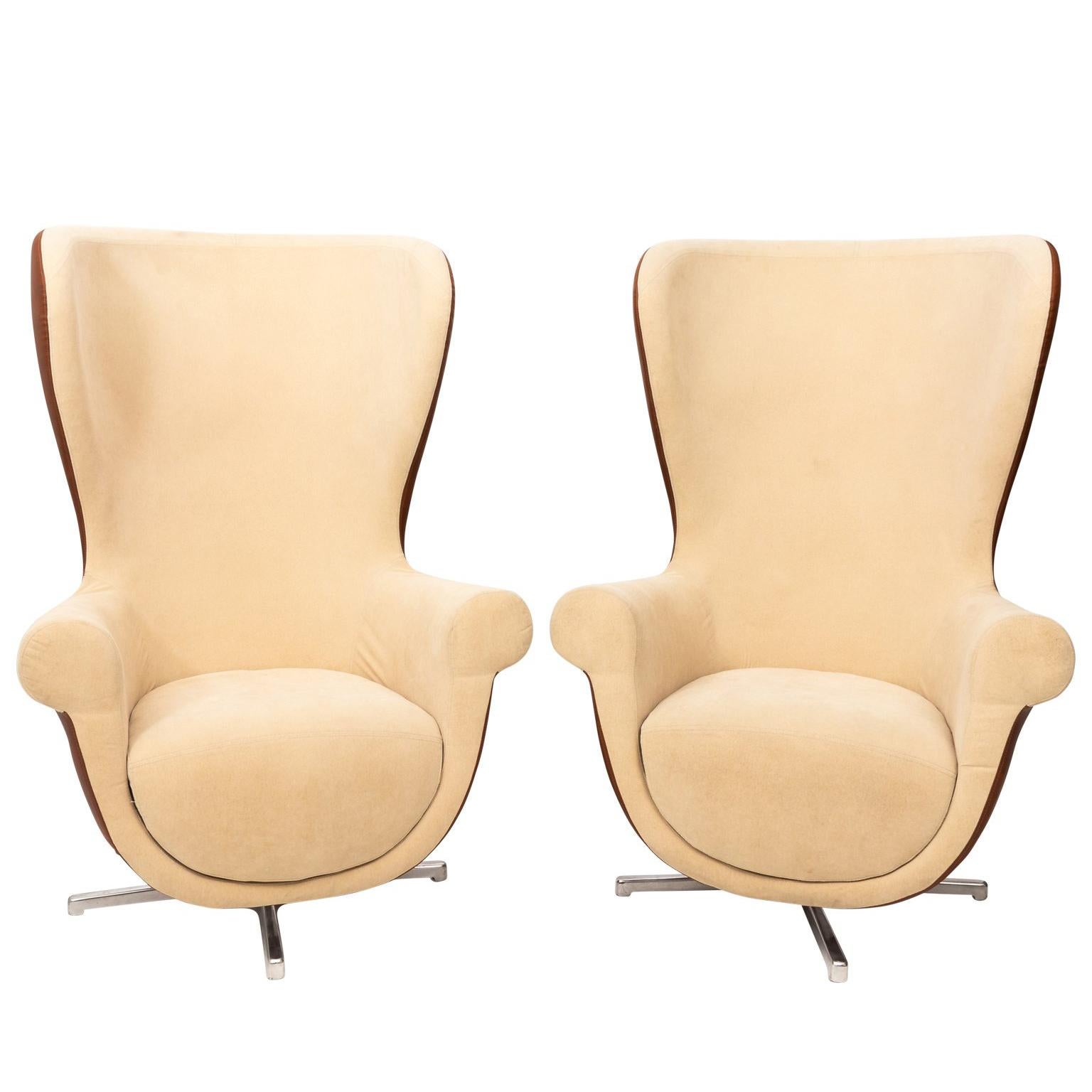 Pair of Mid-Century Modern "Egg Chairs"
