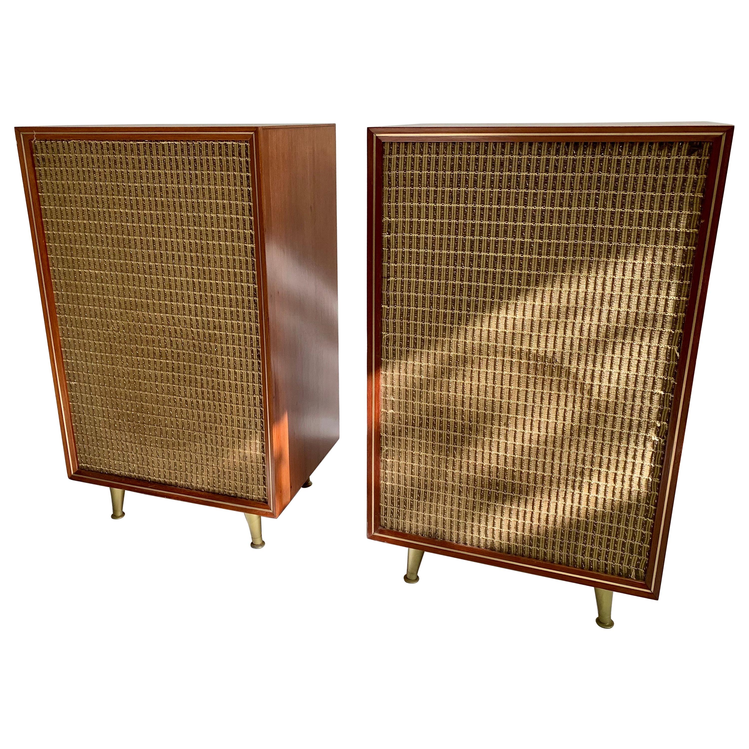 Pair of Mid-Century Modern Electro-Voice Stereo Cabinet Speakers