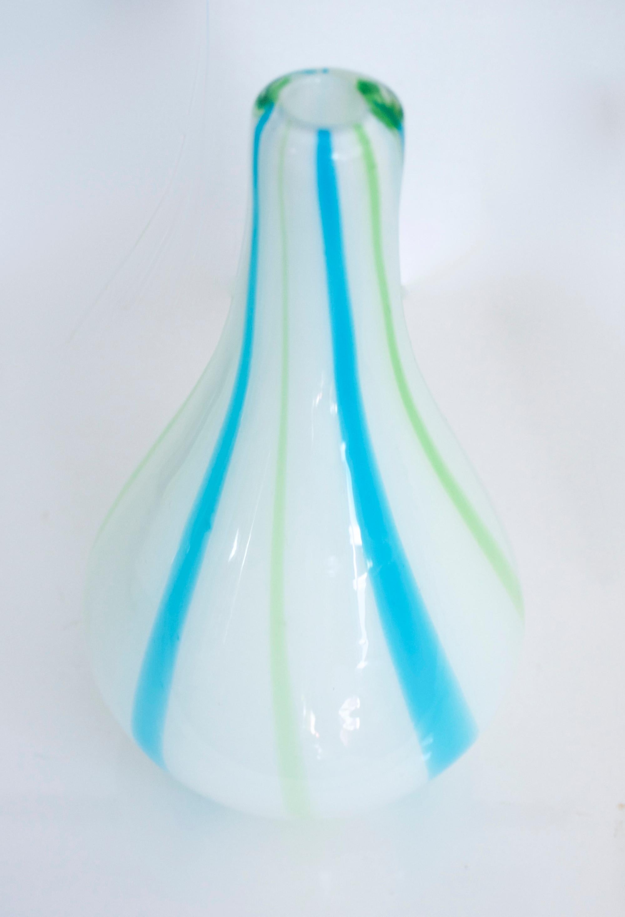 Mid-20th Century Space Age Mid-Century Modern Empoli Cased Glass Vases  