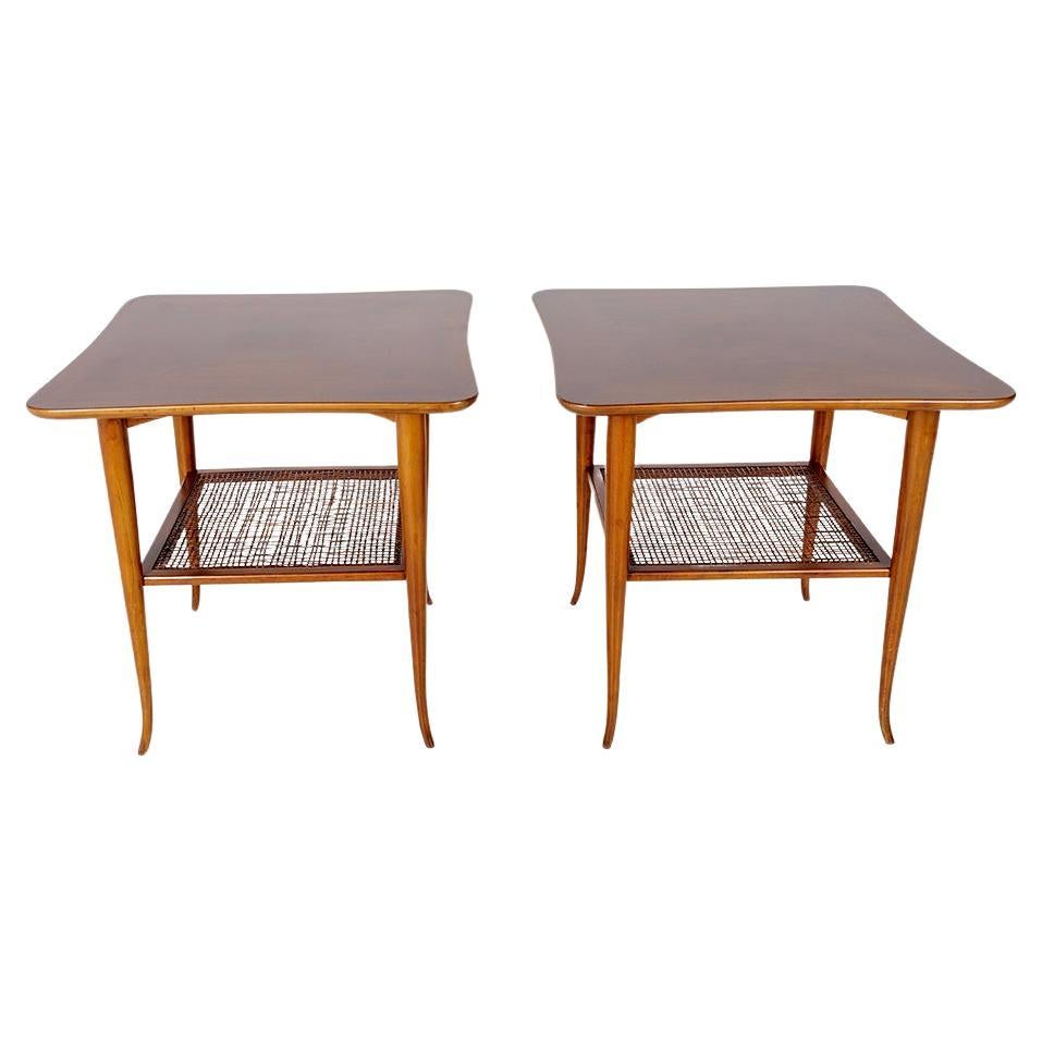 Ein Paar Mid Century Modern End Tables, Nussbaum, 1950er Jahre, Gibbings