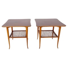 Ein Paar Mid Century Modern End Tables, Nussbaum, 1950er Jahre, Gibbings