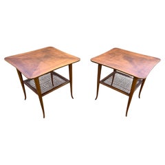 Coppia di tavolini da salotto moderni del Mid Century, noce, anni '50, Gibbings