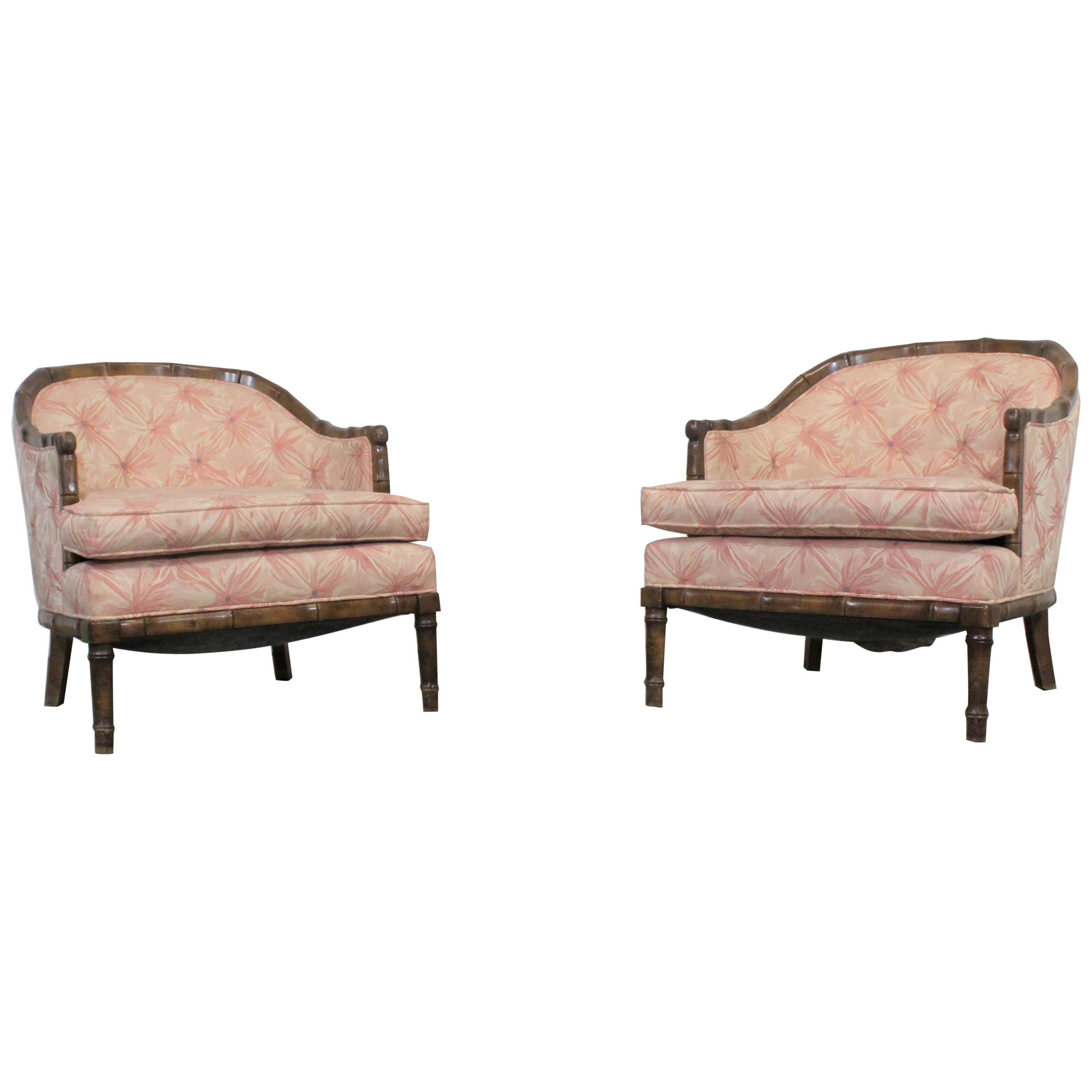 Pair of Italian MidCentury Modern Club Chairs with Faux Snake Skin For