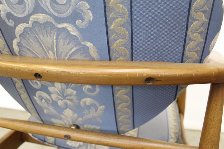 Pair of Mid-Century Modern Finn Juhl Attributed Walnut Arm Lounge Chairs 2