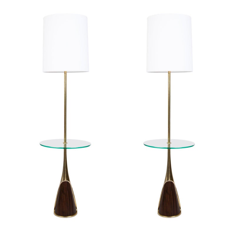 Pair of MidCentury Modern Floor Lamps by the Laurel Lamp Company, Usa