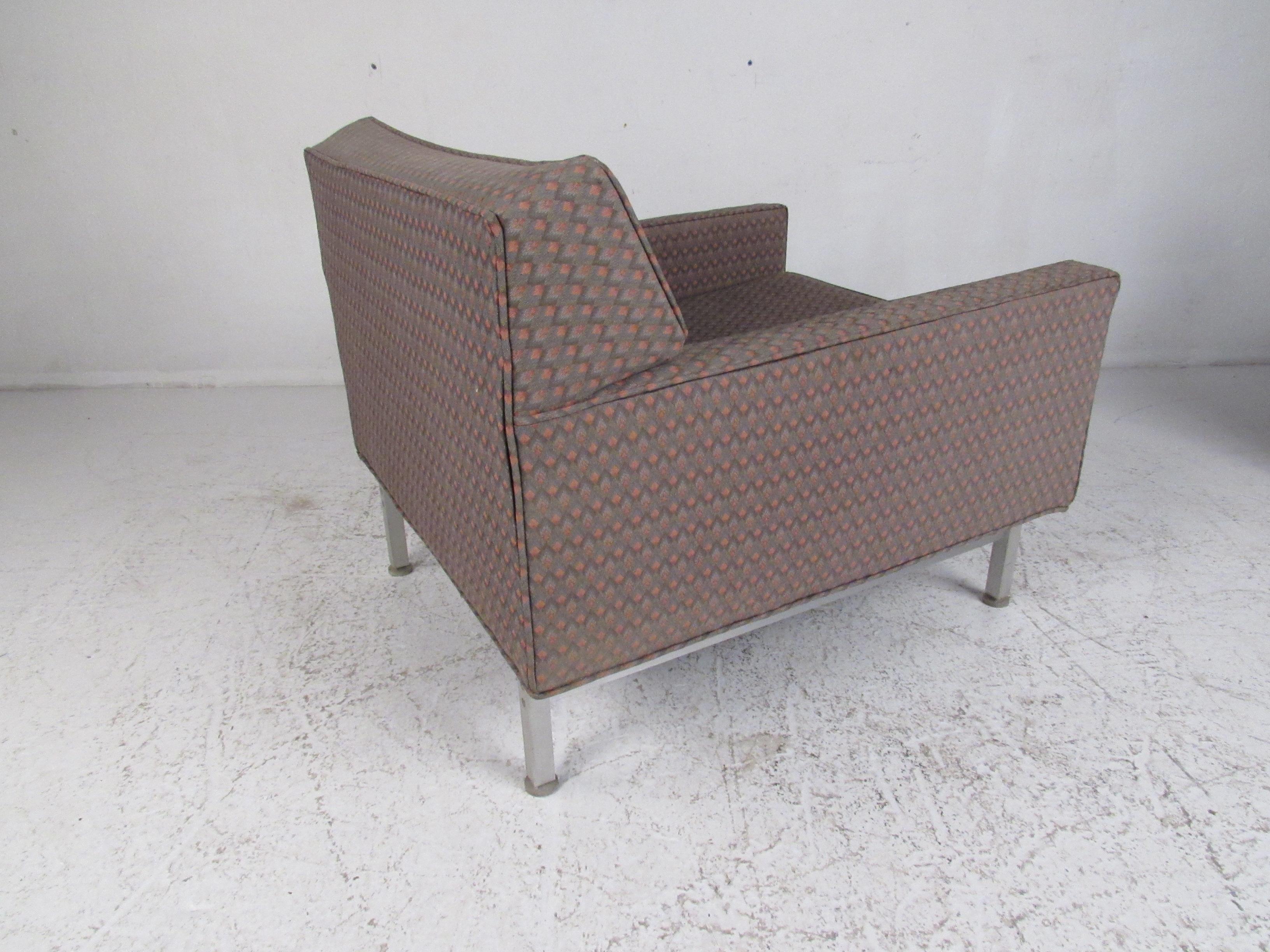 Paar moderne Knoll-Sessel aus der Mitte des Jahrhunderts im Angebot 3