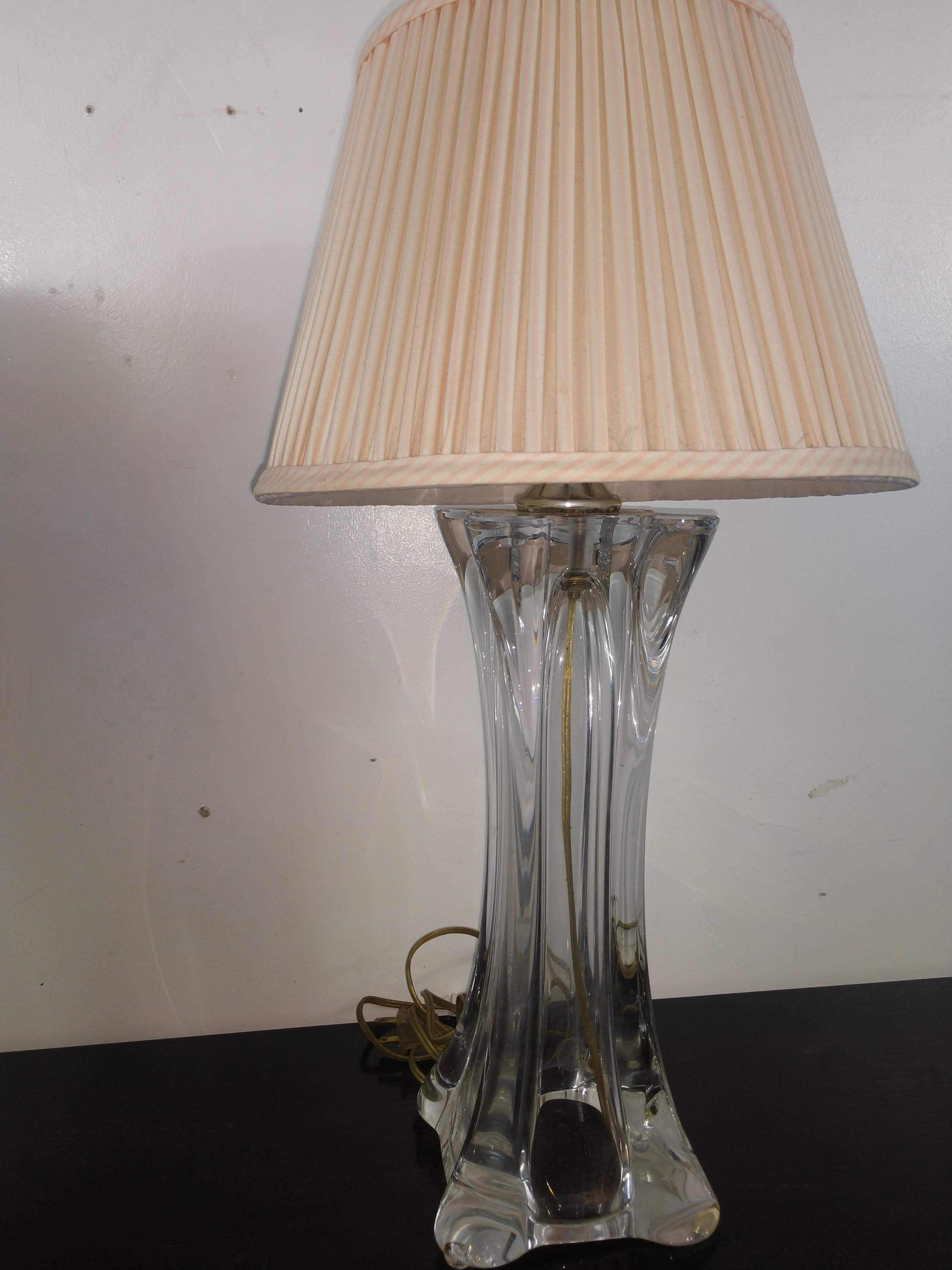 Mid-20th Century Pair of Mid-Century Modern French Blown Glass Table Lamps For Sale