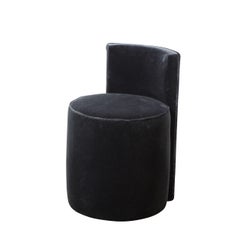 Coppia di sgabelli/sedie in mohair con grafica geometrica della metà del secolo scorso