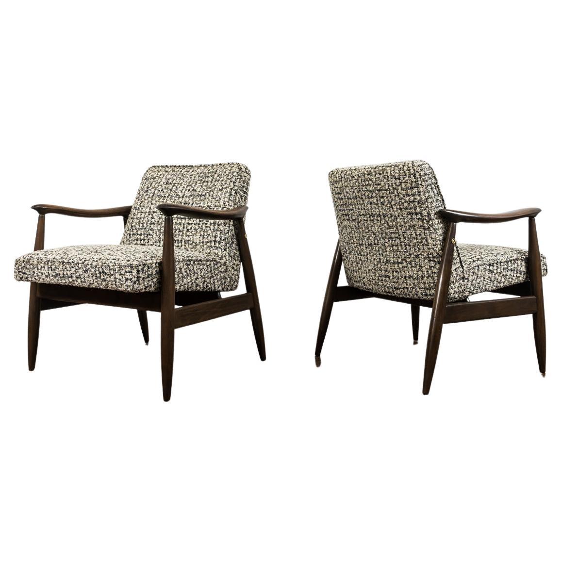 Pair of Mid-Century Modern GFM 87 Armchairs by Juliusz Kędziorek, 1960s