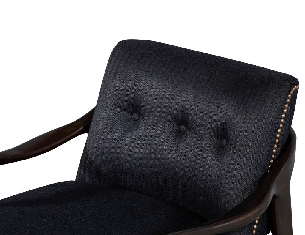 Pair of Mid-Century Modern Gio Ponti Style Arm Club Chairs 2