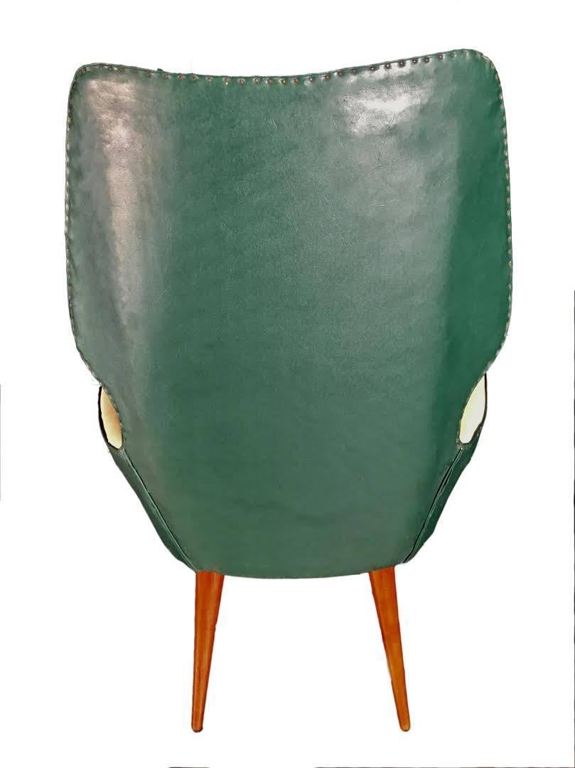 Mid-Century moderno Coppia di sedie in stile Gio Ponti della modernità di metà secolo, anni '50 in vendita