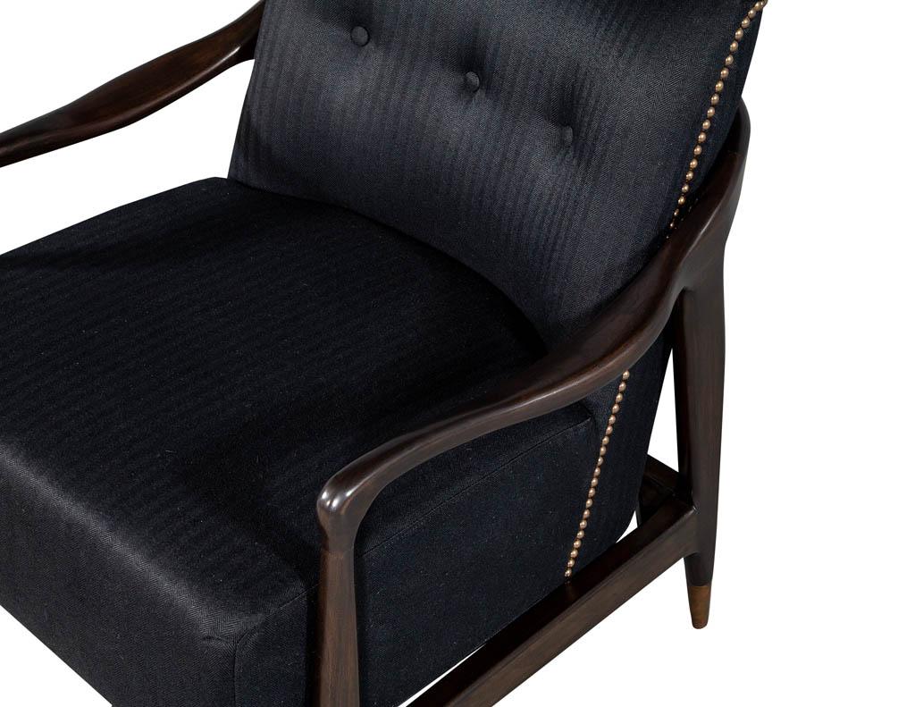 Pair of Mid-Century Modern Gio Ponti Style Club Chairs 4