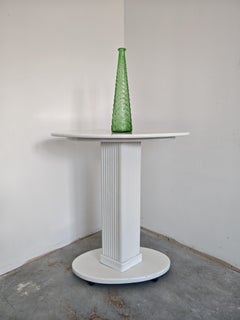 Pair of Mid Century Modern green Empoli "Wave" bottles, Italy 1960s