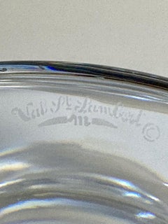 Pair of Mid Century Modern Hand Blown Belgian Candlesticks by Val St. Lambert